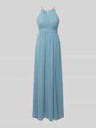 Jake*s Cocktail Abendkleid aus Chiffon mit Cut Out in Aqua, Größe 32