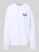 Karo Kauer Oversized Longsleeve mit Statement-Print in Weiss, Größe L