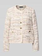 WHITE LABEL Blazer in Bouclé-Optik in Offwhite, Größe 34