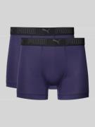 PUMA Slim Fit Trunk mit Logo-Stitching im 2er-Pack in Pflaume, Größe L