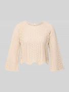 Only Cropped Pullover aus Baumwoll-Mix Modell 'NOLA' in Sand, Größe L