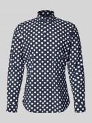 Jake*s Relaxed Fit Freizeithemd mit Kentkragen in Marine, Größe 37/38