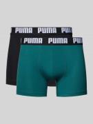 PUMA Trunks aus Baumwoll-Mix im 2er-Pack in Gruen, Größe L