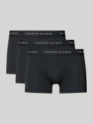 Tommy Hilfiger Trunks mit elastischem Bund mit Label-Intarsien im 3er-...