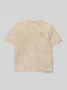 Garcia T-Shirt mit Rundhalsausschnitt und Label-Detail in Sand, Größe ...