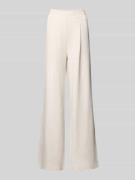 VARLEY Wide Leg Pants aus Viskose-Mix mit elastischem Bund in Hellgrau...