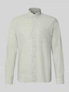 Matinique Regular Fit Freizeithemd mit Leinen-Anteil in Hellgruen Mela...