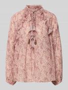 Jake*s Collection Regular Fit Bluse mit Rüschen und Schnürung in Altro...