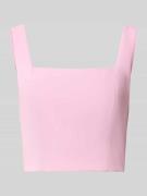 Jake*s Cocktail Cropped Top mit Karree-Ausschnitt und rückseitigem Rei...