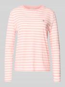 Gant Longsleeve mit Label-Stitching in Hellrosa, Größe L