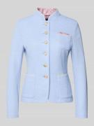 WHITE LABEL Blazer mit Stehkragen und Brusttasche in Hellblau, Größe 4...