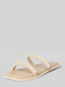 Steve Madden Pantolette mit Perlenbesatz Modell 'Sinne' in Offwhite, G...