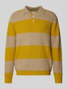 Wood Wood Strickpullover mit Polo-Kragen Modell 'Kimse' in GELB, Größe...