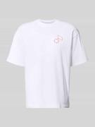 Edwin T-Shirt aus Baumwolle Modell 'CHARMER' in Weiss, Größe L