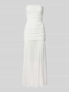 Bardot Abendkleid mit Raffungen Modell 'SOLANA' in Offwhite, Größe 36