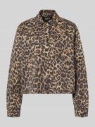 JJXX Hemdjacke im Leo-Look Modell 'SARAH' in Sand, Größe M