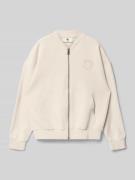 Garcia Sweatjacke mit Label-Print in Ecru, Größe 140