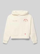 Garcia Regular Fit Hoodie mit Motiv-Stitching in Ecru, Größe 140