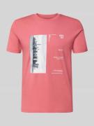 Tom Tailor Denim Regular Fit T-Shirt aus reiner Baumwolle in Hellrot, ...