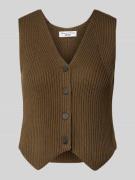 Marc O'Polo Denim Shaped Fit Weste aus reiner Baumwolle in Mittelbraun...