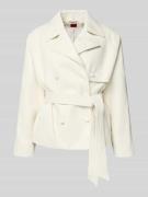 HUGO Regular Fit Kunstlederjacke mit Bindegürtel Modell 'AISANDI' in O...