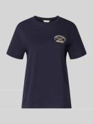 Gant T-Shirt mit Rundhalsausschnitt und Logo in Marine, Größe L