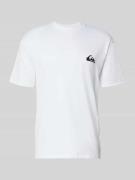 Quiksilver T-Shirt mit Rundhalsausschnitt und Logo in Weiss, Größe L