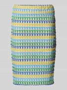 Rich & Royal Knielanger Rock mit elastischem Bund in Blau, Größe L