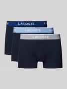 Lacoste Trunks aus Baumwoll-Mix im 3er-Pack in Dunkelblau, Größe L