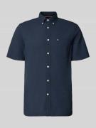 Tommy Hilfiger Regular Fit Freizeithemd aus reiner Baumwolle in Marine...