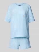 Polo Ralph Lauren Relaxed Fit Pyjama aus Baumwoll-Modal-Mix in Hellbla...