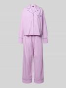 Polo Ralph Lauren Regular Pyjama aus reiner Baumwolle in Pink, Größe L
