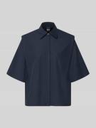 BOSS Oversized Hemdbluse aus reiner Baumwolle Modell 'BIMINA' in Marin...