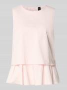 Marc Cain Blusenshirt mit Volantsaum und Rundhalsausschnitt in Hellros...