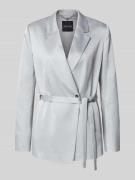 Marc Cain T-Shirt mit Streifenmuster in Silber, Größe 34