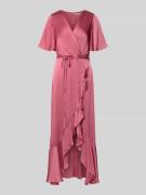Christian Berg Cocktail Abendkleid in Wickel-Optik mit Bindegürtel in ...