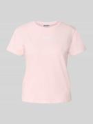 Review T-Shirt mit Rundhalsausschnitt und Logo-Stitching in Rose, Größ...