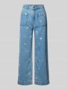 Jake*s Casual Jeans in verkürzter Passform mit Stitchings in Jeansblau...