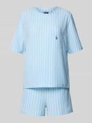 Polo Ralph Lauren Relaxed Fit Pyjama aus Baumwoll-Modal-Mix in Hellbla...