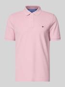 Fynch-Hatton Regular Fit Poloshirt mit Logo-Stitching in Hellrosa, Grö...
