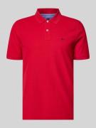 Fynch-Hatton Regular Fit Poloshirt mit Logo-Stitching in Rot, Größe 3X...