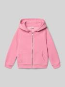 Only Relaxed Fit Sweatjacke aus Baumwoll-Mix Modell 'Sweat' in Rosa, G...