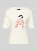 s.Oliver BLACK LABEL Regular Fit T-Shirt aus reiner Baumwolle in Weiss...