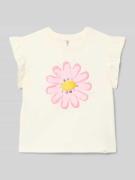 Only Loose Fit T-Shirt aus reiner Baumwolle Modell 'RUTH' in Ecru, Grö...