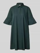 EMME Knielanges Hemdblusenkleid mit Kentkragen Modell 'EPOCHE' in Oliv...