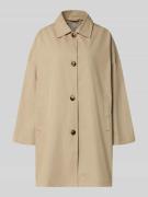 FREE/QUENT Regular Fit Mantel mit Umlegekragen Modell 'Zofia' in Beige...