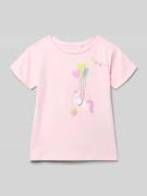 Blue Seven T-Shirt mit Rundhalsausschnitt und Motiv-Print in Rosa, Grö...