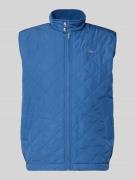 Gant Regular Fit Weste mit Stehkragen in Stepp-Optik in Royal, Größe L