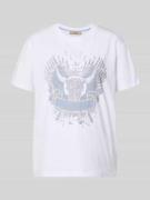 MOS MOSH T-Shirt mit überschnittenen Schultern Modell 'Washa' in Weiss...