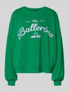 Vero Moda Oversized Sweatshirt aus Baumwoll-Mix Modell 'JAMIE' in Gras...